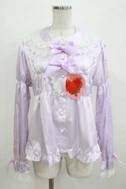 画像1: BABY,THE STARS SHINE BRIGHT / サテンリボンブラウス Free ラベンダー H-26-03-08-070-BA-BL-NS-ZH