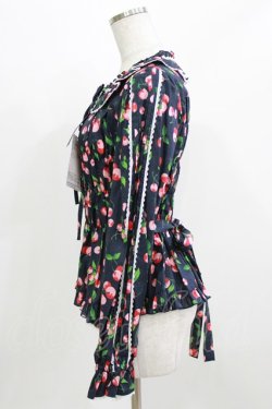 画像2: metamorphose / Fluffy Cherry スクエアあきフリルブラウス(長袖) サイズ1 ネイビー H-26-03-08-072-ME-BL-NS-ZH