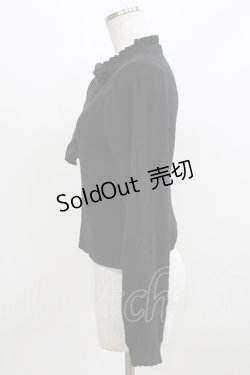 画像2: axes femme POETIQUE / リボン付きニットプルオーバー M ブラック H-26-03-08-074-AX-TO-NS-ZH