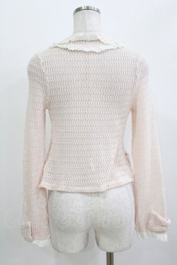 画像3: metamorphose / ニットレースフリルカーディガン Free ピンク H-26-03-08-076-ME-TO-NS-ZH