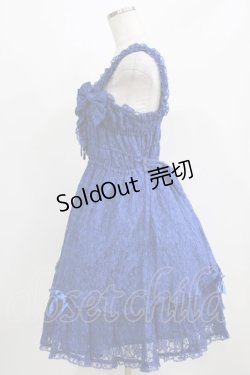 画像2: metamorphose / 総レースシャーリングジャンパースカート Free ブルー H-26-03-08-009-ME-OP-NS-ZH