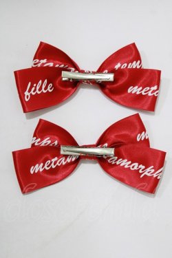 画像4: metamorphose / ロゴリボンクリップ　  レッド H-26-03-08-081-ME-AC-NS-ZH