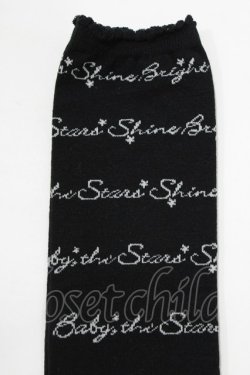 画像2: BABY,THE STARS SHINE BRIGHT / ロゴオーバーニーソックス  ブラック H-26-03-08-084-BA-ZA-NS-ZH