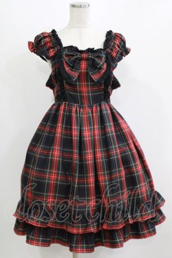 画像1: BABY,THE STARS SHINE BRIGHT / リボンミニ袖ジャンパースカート Free ブラック H-26-03-08-014-BA-OP-NS-ZH