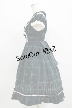 画像2: BABY,THE STARS SHINE BRIGHT / タータンチェックリボンミニ袖ジャンパースカート Free グリーン H-26-03-08-016-BA-OP-NS-ZH