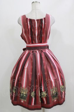 画像3: LIEF / クラウンレジメンタルストライプジャンパースカート L~XL ボルドー H-26-03-08-002-LO-OP-NS-ZH