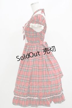 画像2: BABY,THE STARS SHINE BRIGHT / タータンチェックリボンミニ袖ジャンパースカート Free エンジ H-26-03-08-018-BA-OP-NS-ZH