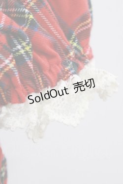 画像4: BABY,THE STARS SHINE BRIGHT / タータンチェックリボンミニ袖ジャンパースカート Free エンジ H-26-03-08-018-BA-OP-NS-ZH