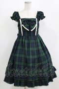 BABY,THE STARS SHINE BRIGHT / タータンチェックミニ袖ジャンパースカート Free グリーン H-26-03-08-019-BA-OP-NS-ZH