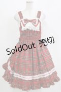BABY,THE STARS SHINE BRIGHT / タータンチェックシャーリングプリンセスジャンパースカート Free エンジ H-26-03-08-020-BA-OP-NS-ZH