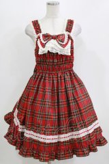 BABY,THE STARS SHINE BRIGHT / タータンチェックシャーリングプリンセスジャンパースカート Free エンジ H-26-03-08-020-BA-OP-NS-ZH