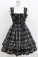 画像1: metamorphose / シャーリングリボンジャンパースカート（チェック） Free ブラック H-26-03-08-022-ME-OP-NS-ZH (1)