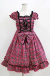 画像1: BABY,THE STARS SHINE BRIGHT / タータンチェックミニ袖ジャンパースカート Free ピンク H-26-03-08-024-BA-OP-NS-ZH (1)