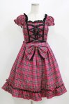 画像2: BABY,THE STARS SHINE BRIGHT / タータンチェックミニ袖ジャンパースカート Free ピンク H-26-03-08-024-BA-OP-NS-ZH (2)