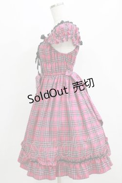 画像3: BABY,THE STARS SHINE BRIGHT / タータンチェックミニ袖ジャンパースカート Free ピンク H-26-03-08-024-BA-OP-NS-ZH