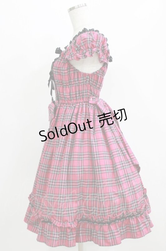 画像3: BABY,THE STARS SHINE BRIGHT / タータンチェックミニ袖ジャンパースカート Free ピンク H-26-03-08-024-BA-OP-NS-ZH (3)