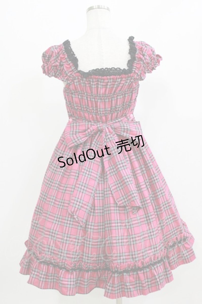 画像4: BABY,THE STARS SHINE BRIGHT / タータンチェックミニ袖ジャンパースカート Free ピンク H-26-03-08-024-BA-OP-NS-ZH (4)