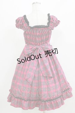 画像4: BABY,THE STARS SHINE BRIGHT / タータンチェックミニ袖ジャンパースカート Free ピンク H-26-03-08-024-BA-OP-NS-ZH