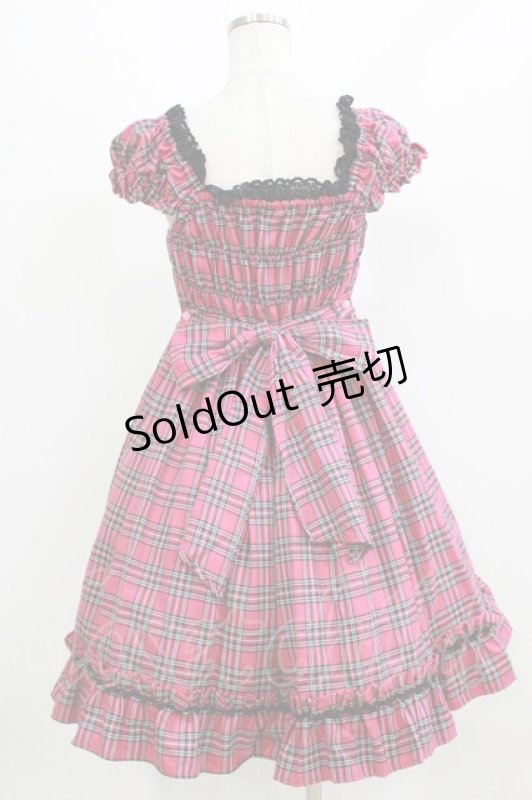 画像4: BABY,THE STARS SHINE BRIGHT / タータンチェックミニ袖ジャンパースカート Free ピンク H-26-03-08-024-BA-OP-NS-ZH (4)
