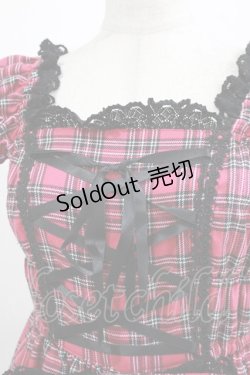 画像5: BABY,THE STARS SHINE BRIGHT / タータンチェックミニ袖ジャンパースカート Free ピンク H-26-03-08-024-BA-OP-NS-ZH