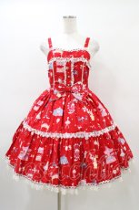 画像1: Angelic Pretty / magical etoileセーラージャンパースカート Free レッド H-26-03-09-040-AP-OP-NS-ZH (1)