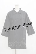 NieR Clothing / ダブルボタン半袖シャツ  黒 H-26-03-09-1028-PU-BL-AK-ZH