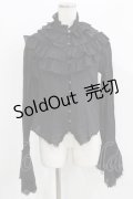 BPN / ダメージフリルブラウス  ブラック H-26-03-09-1029-GO-BL-KB-ZH