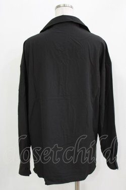 画像3: NieR Clothing / レースアップシャツ  黒 H-26-03-09-1033-PU-BL-AK-ZH