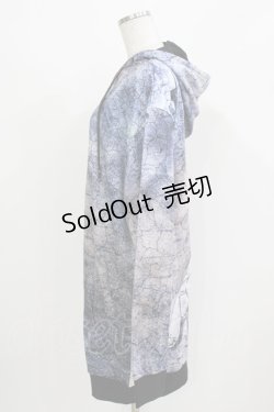 画像2: NieR Clothing / 総柄ZIPパーカー F グレー H-26-03-09-1035-PU-TO-KB-ZH