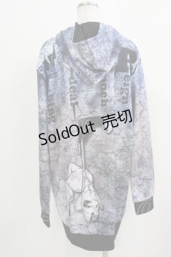 画像3: NieR Clothing / 総柄ZIPパーカー F グレー H-26-03-09-1035-PU-TO-KB-ZH