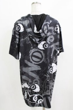 画像3: NieR Clothing / 総柄半袖プルパーカー F グレー H-26-03-09-1038-PU-TO-AK-ZH