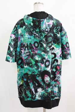 画像3: NieR Clothing / 総柄半袖プルパーカー F 緑 H-26-03-09-1039-PU-TO-AK-ZH