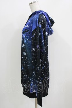 画像2: NieR Clothing / プリントプルパーカー F 黒×青 H-26-03-09-1043-PU-TO-AK-ZH