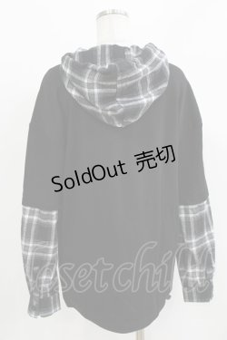 画像3: NieR Clothing / レイヤード風パーカー F 黒 H-26-03-09-1044-PU-TO-AK-ZH