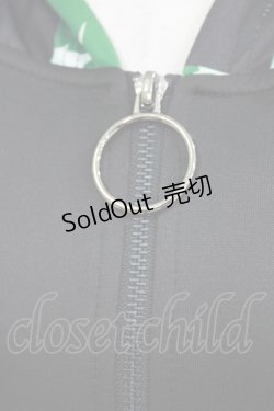 画像5: NieR Clothing / 総柄ZIPパーカー F 黒 H-26-03-09-1045-PU-TO-AK-ZH