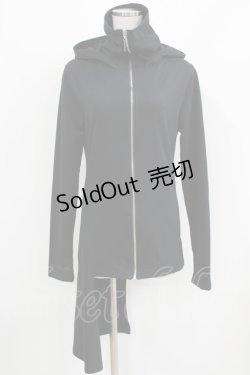 画像1: NieR Clothing / アシメZIPパーカー F 黒 H-26-03-09-1047-PU-TO-AK-ZH