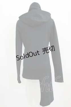 画像3: NieR Clothing / アシメZIPパーカー F 黒 H-26-03-09-1047-PU-TO-AK-ZH