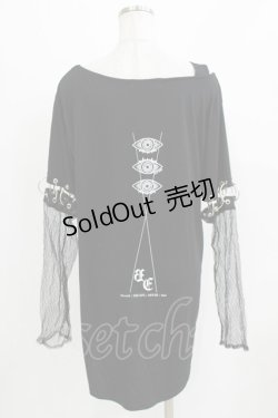 画像3: SEX POT ReVeNGe / セパレートメッシュスリーヴデザインカットソー M 黒 H-26-03-09-1049-SP-TO-KB-ZH