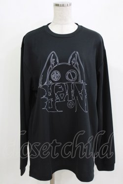 画像1: NieR Clothing / プリントLONG CUTSEW LL 黒 H-26-03-09-1055-PU-TO-AK-ZH