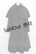 ATELIER BOZ / ケープ付ロングコート  ブラック H-26-03-09-1006-EL-CO-KB-ZH