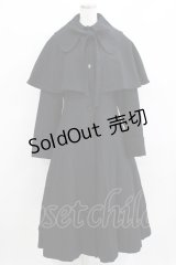 ATELIER BOZ / ケープ付ロングコート  ブラック H-26-03-09-1006-EL-CO-KB-ZH