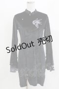 NieR Clothing / チャイナベロアワンピース F 黒 H-26-03-09-1056-PU-OP-AK-ZH
