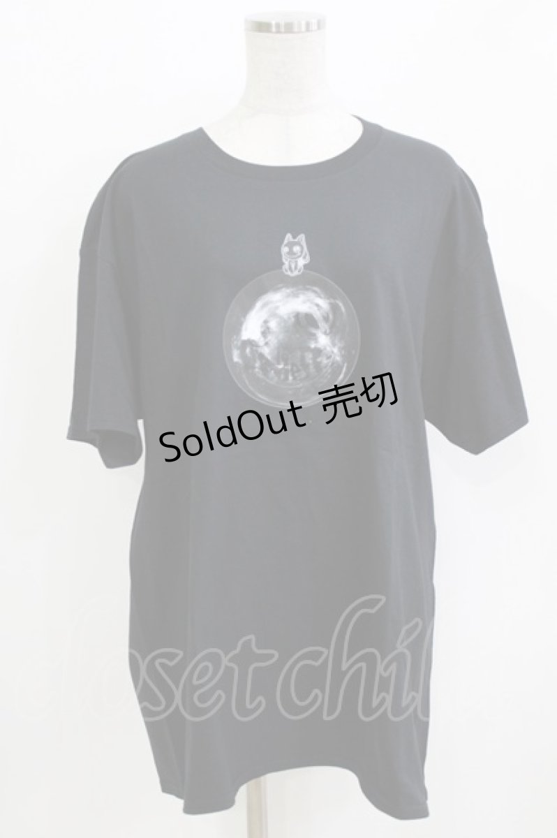 画像1: NieR Clothing / プリントCOTTON CUTSEW XL 黒 H-26-03-09-1057-PU-TO-AK-ZH (1)