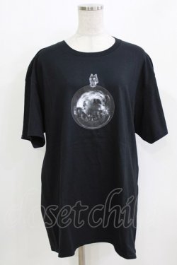 画像1: NieR Clothing / プリントCOTTON CUTSEW XL 黒 H-26-03-09-1057-PU-TO-AK-ZH