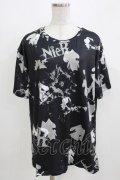NieR Clothing / プリント半袖CUTSEW F 黒 H-26-03-09-1058-PU-TO-AK-ZH