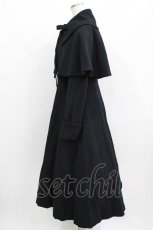 画像2: ATELIER BOZ / ケープ付ロングコート  ブラック H-26-03-09-1006-EL-CO-KB-ZH (2)