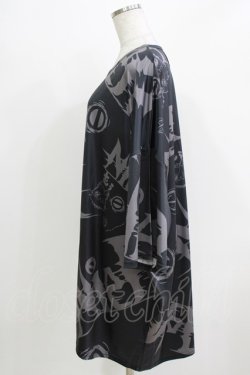 画像2: NieR Clothing / プリント半袖CUTSEW F グレー H-26-03-09-1060-PU-TO-AK-ZH