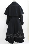 画像3: ATELIER BOZ / ケープ付ロングコート  ブラック H-26-03-09-1006-EL-CO-KB-ZH (3)