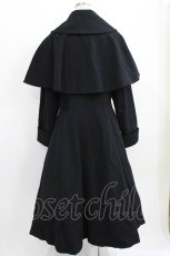 画像3: ATELIER BOZ / ケープ付ロングコート  ブラック H-26-03-09-1006-EL-CO-KB-ZH (3)