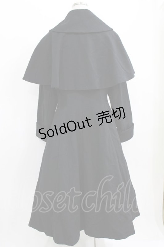 画像3: ATELIER BOZ / ケープ付ロングコート  ブラック H-26-03-09-1006-EL-CO-KB-ZH (3)